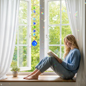 Evechole window decor adds sparkle to rooms and gardens