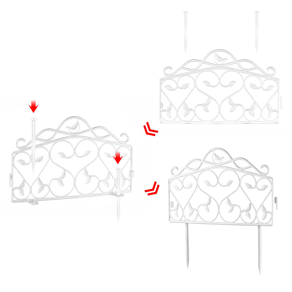 Evelyne 10ft kit with 8 panels helps define borders around lawns.