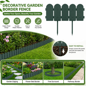 Evelyne wood grain texture edging panels provide natural look and durable outdoor use.