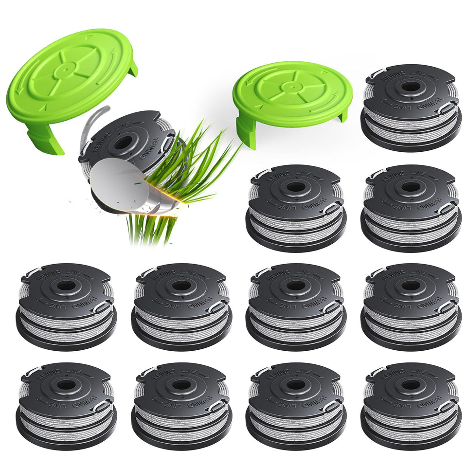 Eventronic 14-pack replacement spool fits Greenworks trimmers for easy auto-feed.