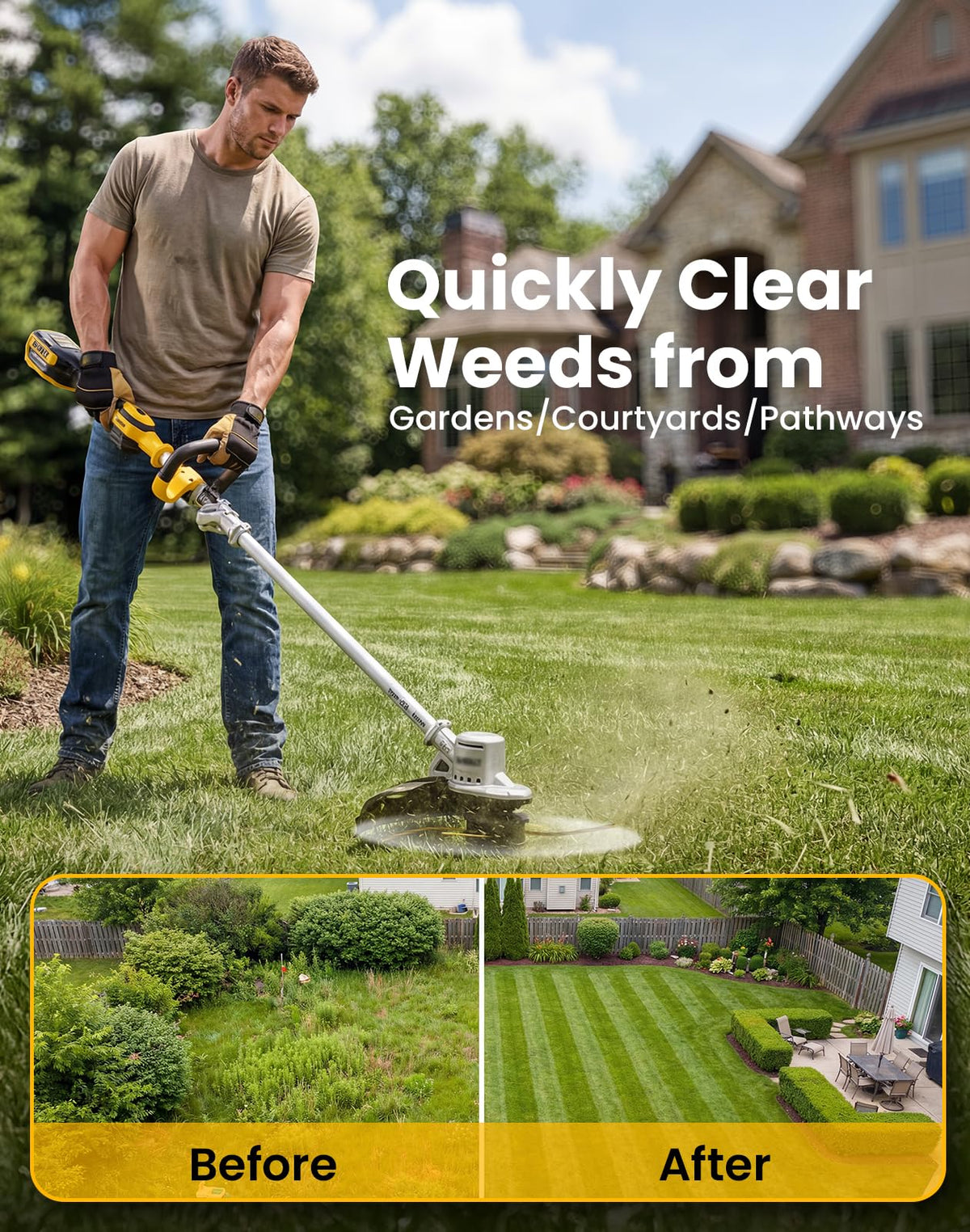 Fourteen feet per pack of twisted line offering flexible lengths for weed trimming.