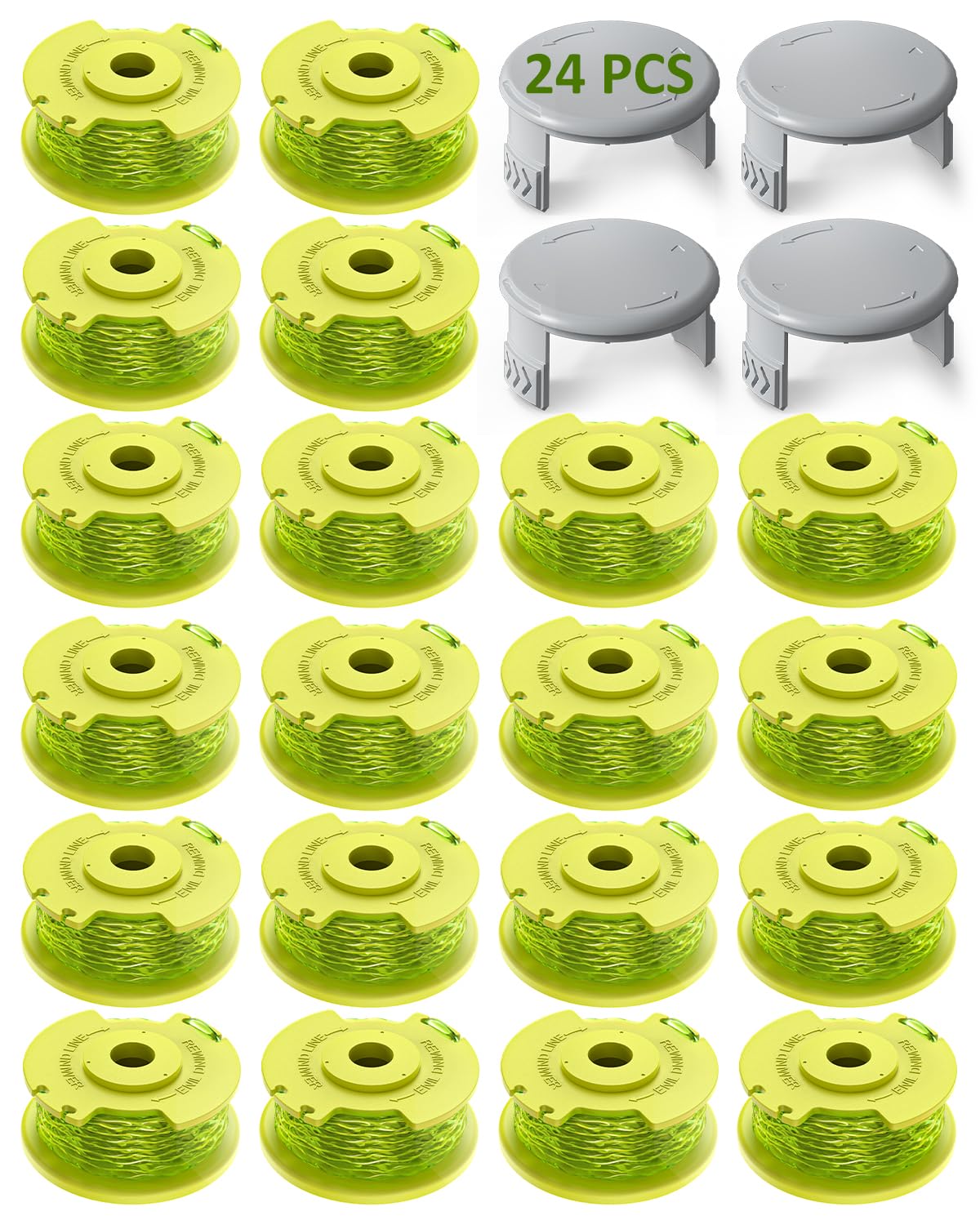 Eventronic 24-pack weed wacker string, Ryobi-compatible, for consistent cuts
