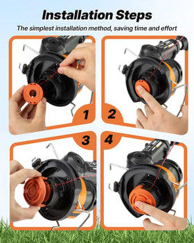 Compatibility guide for Worx trimmers to assist precise replacements.