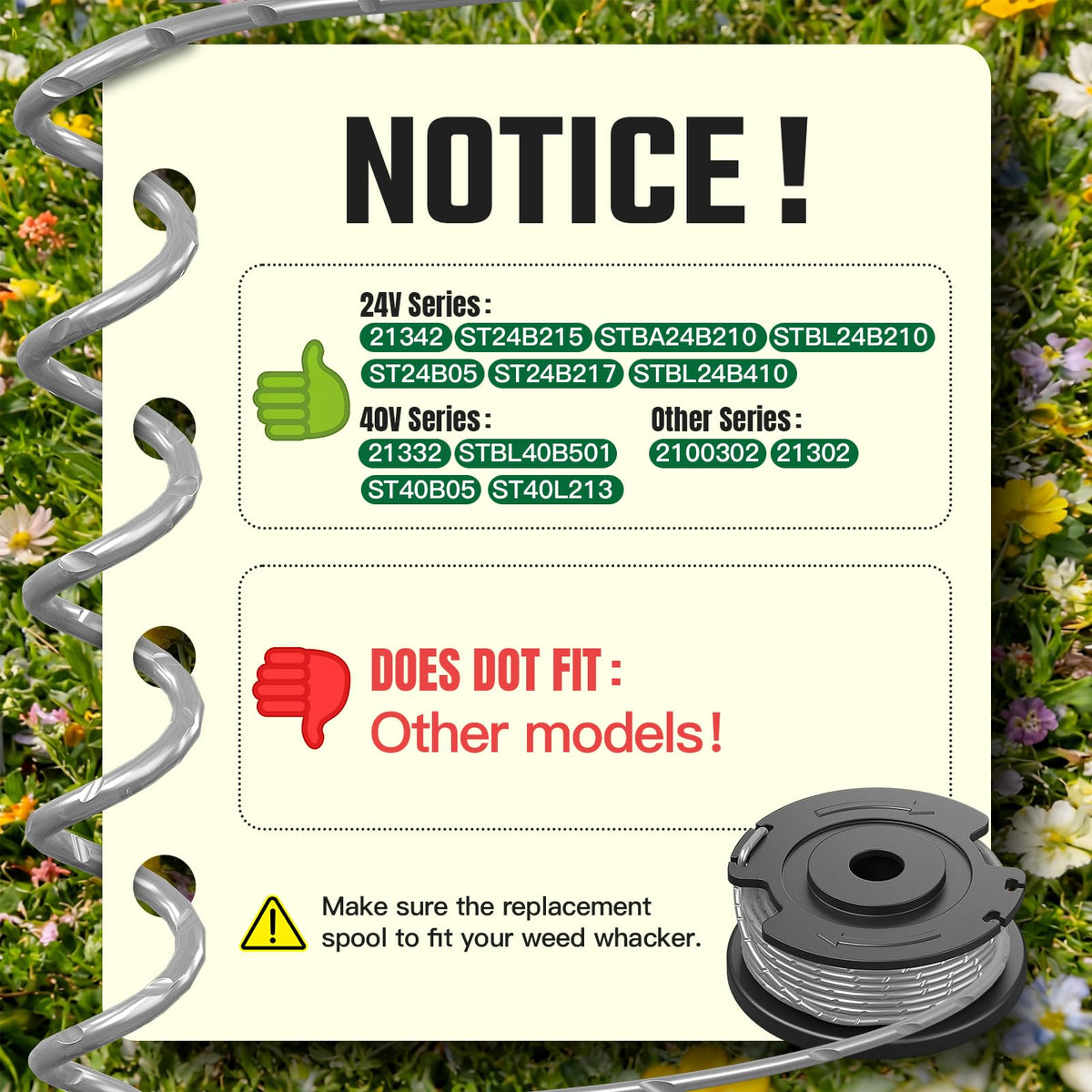 Eventronic nylon polyamide spool emphasizing durable material for tough yard jobs