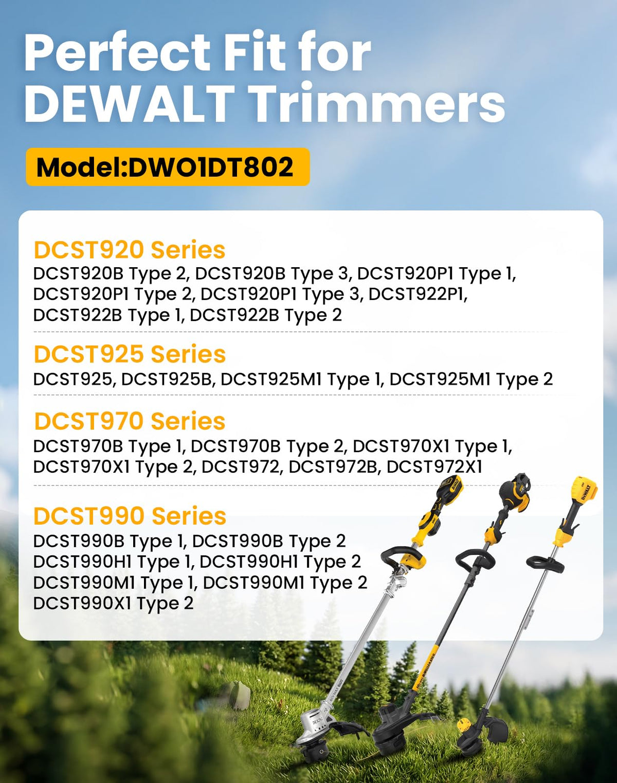 Eventronic twisted string for DEWALT improves cutting efficiency at high speed.
