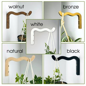 EvenWood bracket wall hanger with wave design for compact vertical plant displays.