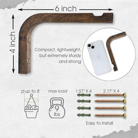 Includes hardware: screws, dowels, and adhesive covers for easy mounting with EvenWood hooks.
