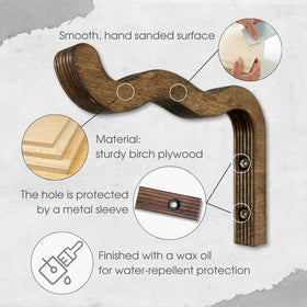 EvenWood wall mount plant hanger kit includes hardware for easy setup.
