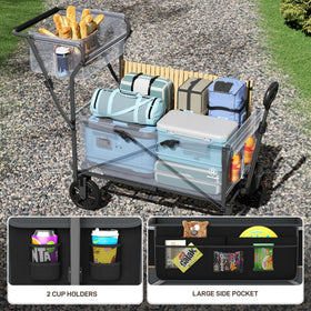 EVER ADVANCED cart has all-terrain wheels with brakes for smooth, controlled movement.