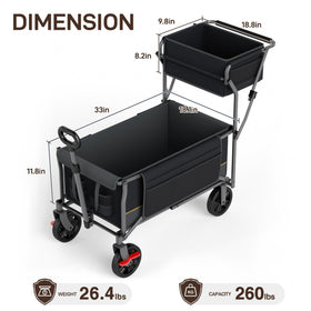 EVER ADVANCED cart is ideal for groceries, beach trips, and camping adventures.