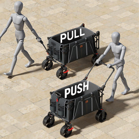 EVER ADVANCED wagon with all-terrain wheels for easy navigation and braking.