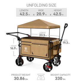 Ever Advanced wagon cup holders and side pockets.