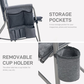 EVER ADVANCED outdoor rocking chair in use on a patio.