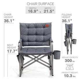 EVER ADVANCED rocking chair side pocket and cupholder for essentials.