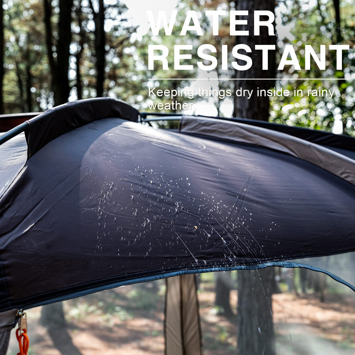 EVER ADVANCED 360-degree mesh walls promote cooling airflow and outdoor visibility.
