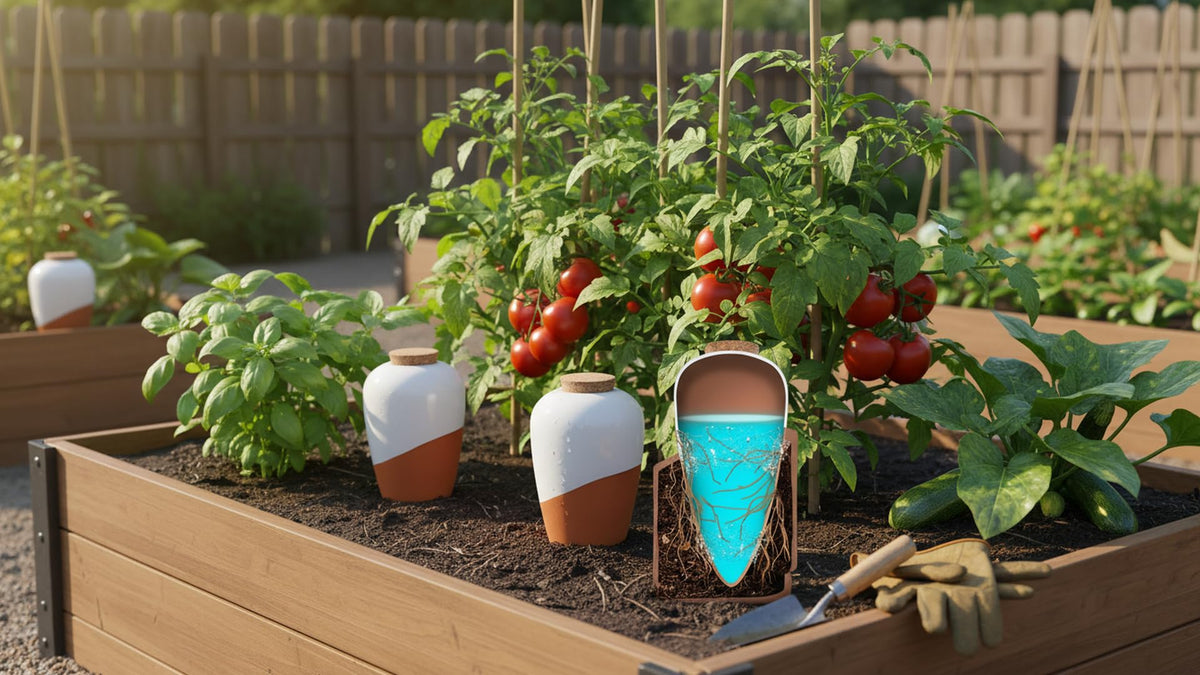 Everbrook clay watering system reduces maintenance for gardeners.