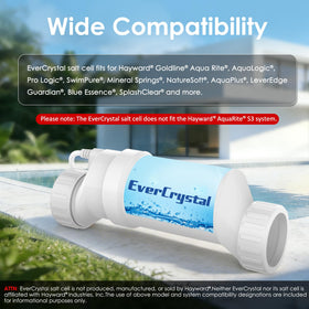 EverCrystal compatible with 25,000-gallon in-ground pools for versatile setups.