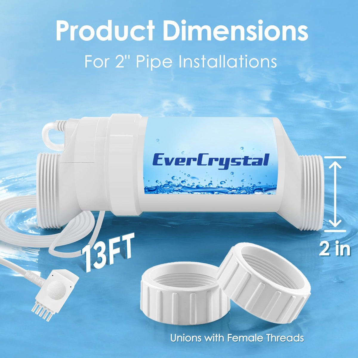 EverCrystal odor reduction benefits for a fresher swimming environment.