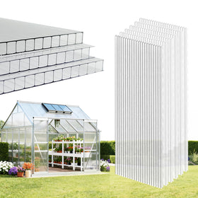 EVERECO greenhouse panels front view showing high light transmission for thriving plants.