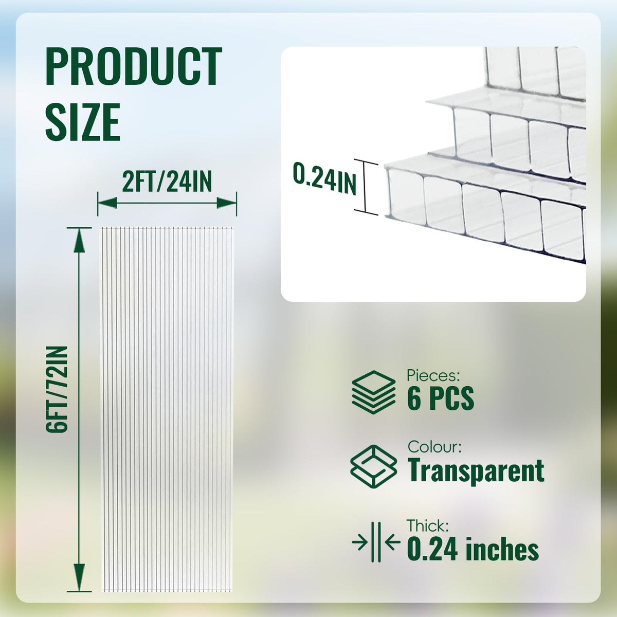 EVERECO polycarbonate sheet close-up reveals UV coating and clarity.