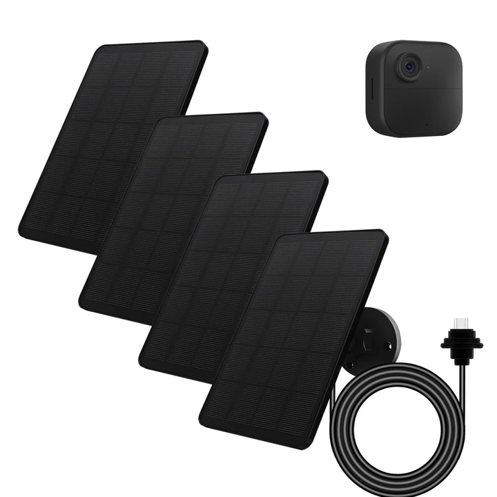 EverExceed Blink Outdoor solar panel 4W powers camera in daylight for extended uptime.