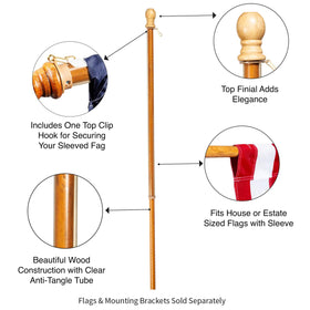 Evergreen Flag anti-wrap tube detail, prevents flag tangling during breezy days