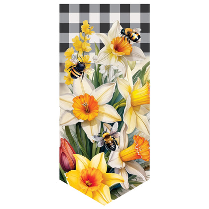 Evergreen Flag buttercup plaid pattern garden flag, fade-resistant and weatherproof for year-round curb appeal