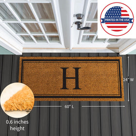 Evergreen Flag coir doormat with long fibers for drainage and wear resistance