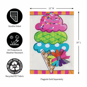 Evergreen Flag double-sided welcome flag delivers clear messaging from any direction.