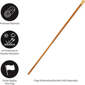 Evergreen Flag estate flag sleeve setup on wood pole, easy house display
