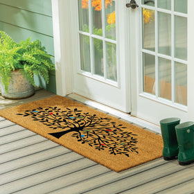 Evergreen Flag large 2' x 5' mat fits double doors with style.
