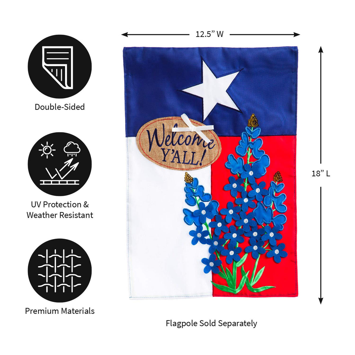 Evergreen Flag outdoor 12x18 double-sided garden flag brightens patios and yards