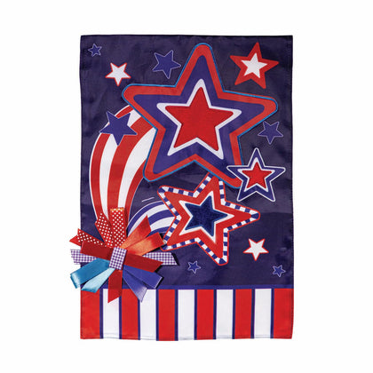 Evergreen Flag patriotic garden flag 12x18, double-sided, outdoor display ready.