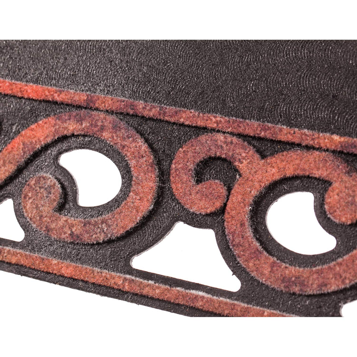 Evergreen Flag Sassafras tray close-up emphasizes non-slip backing for safety.