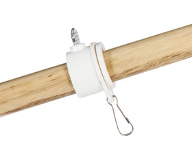 Evergreen Flag solid wood 56 flag pole wall-mount design supports easy installation.