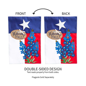 Evergreen Flag Texas state flag applique showcases heritage-inspired outdoor decor