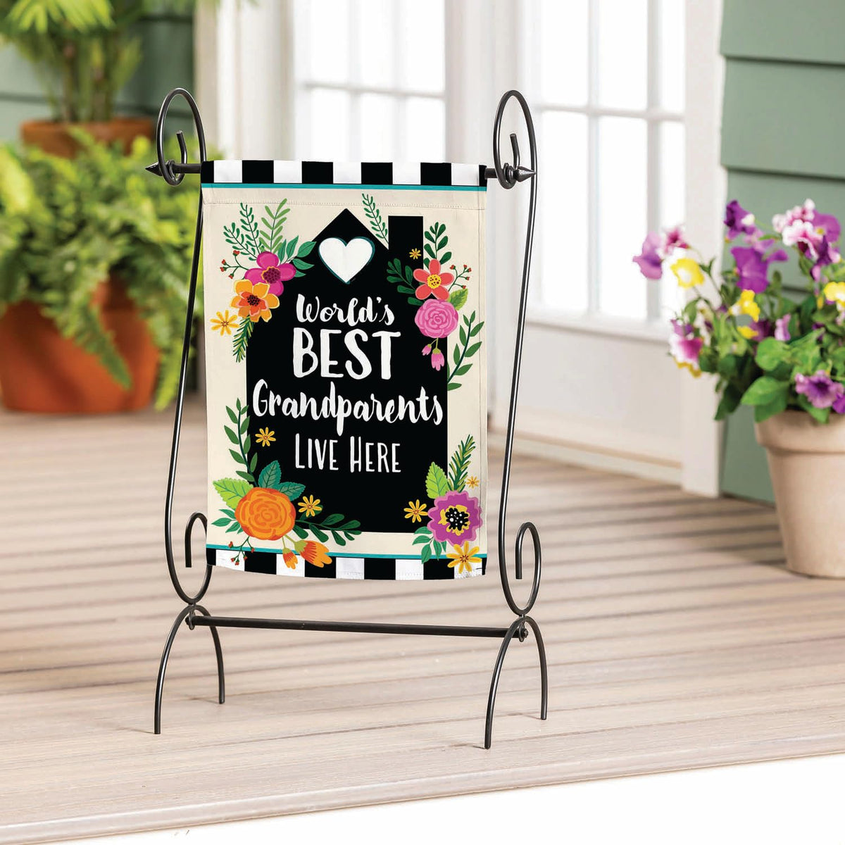 Evergreen Flag welcome garden flag outdoor decor, vivid colors, fade-resistant for year-round curb appeal.