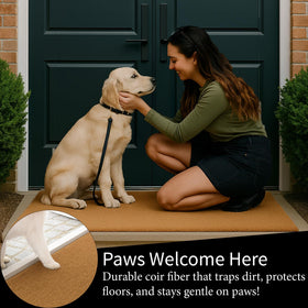 Evergreen Flag welcome mat for outdoor indoor use with weather resistance