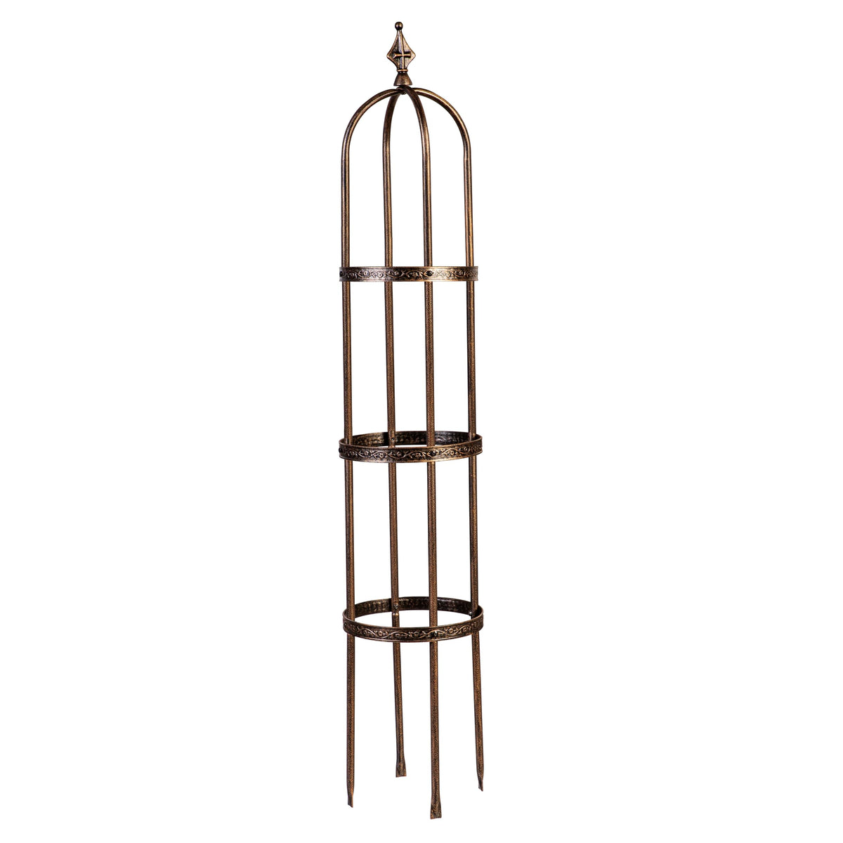 Evergreen Garden 5ft obelisk trellis front view supports climbers with elegant design