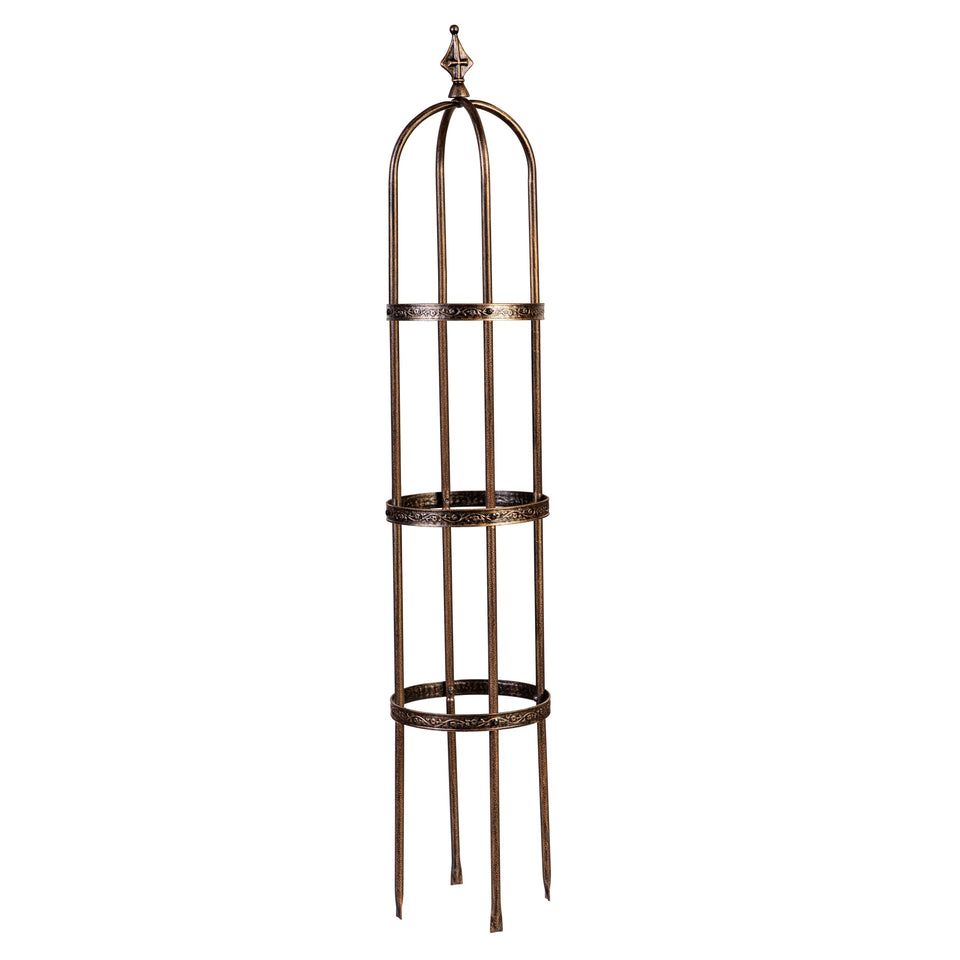 Evergreen Garden 5ft obelisk trellis front view supports climbers with elegant design