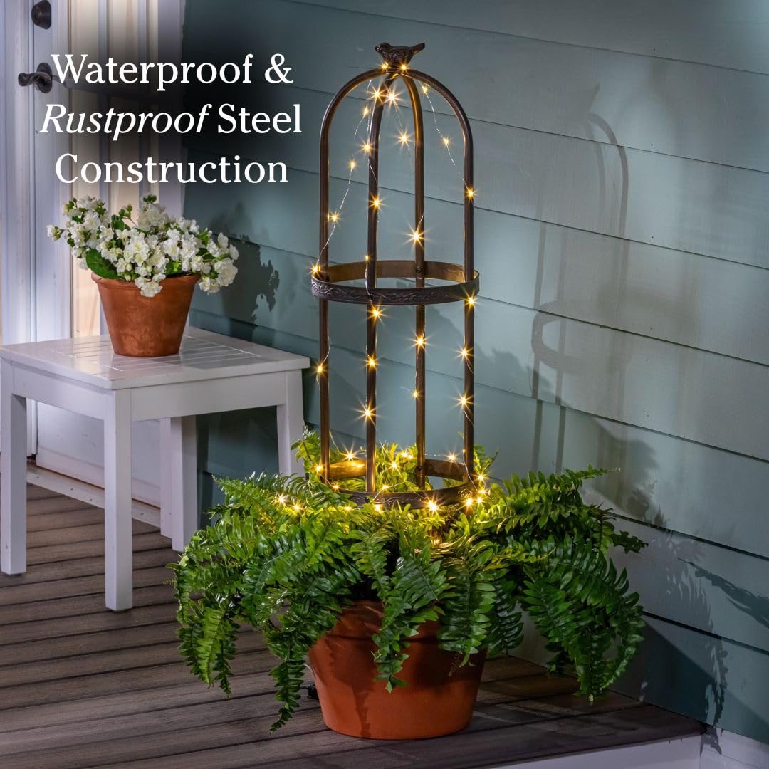 Tools included for quick assembly of Evergreen Garden obelisk trellis