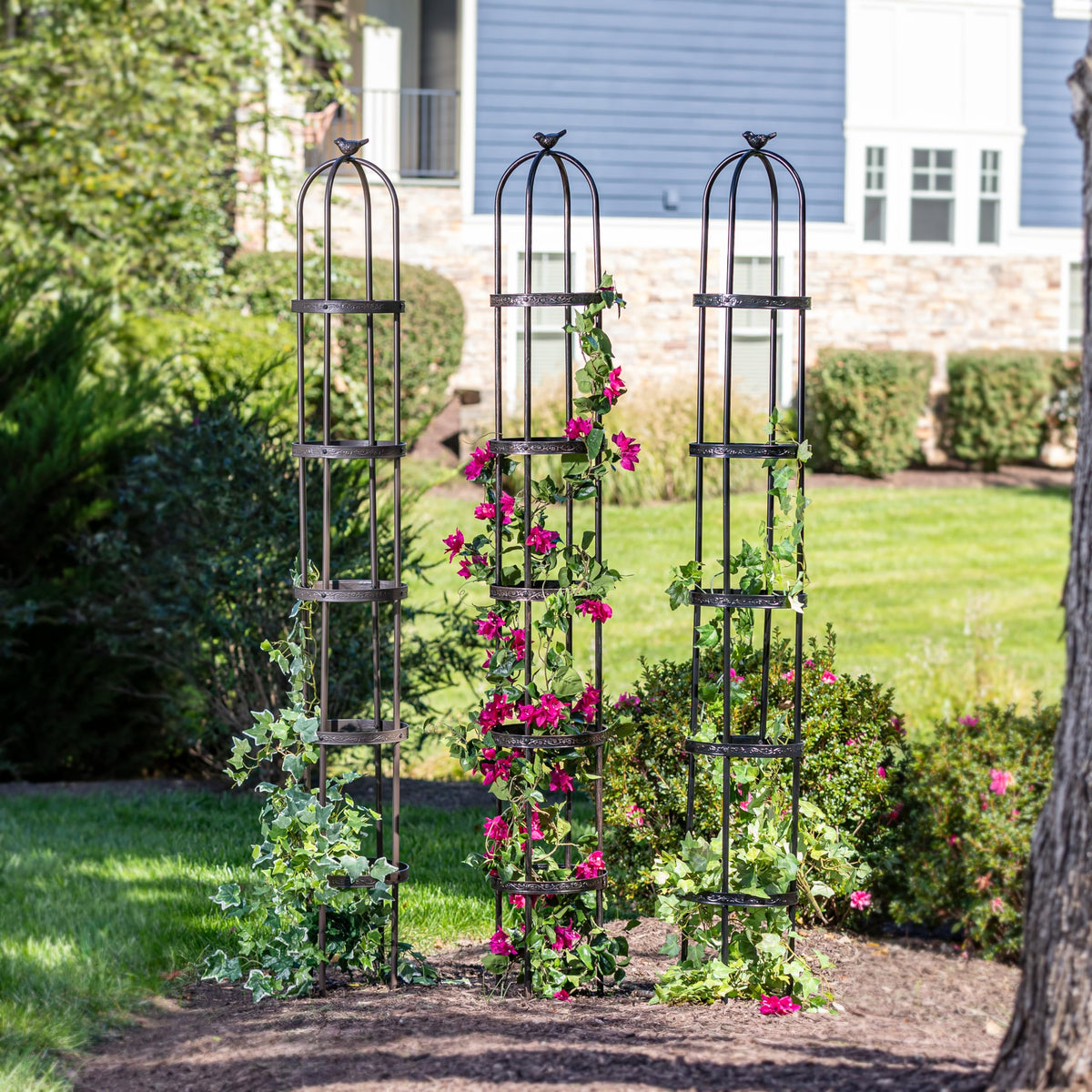 Evergreen Garden quick one-person assembly with included instructions.