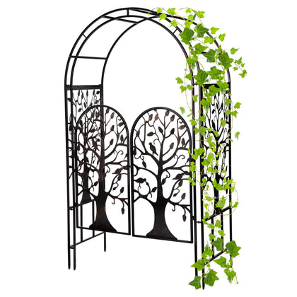 Evergreen Plow & Hearth Arch 84-inch height for garden entryways and climbing plants.