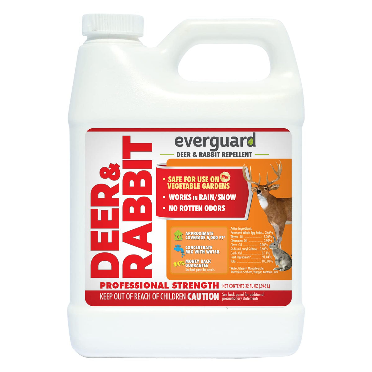 Everguard ADPC032 deer and rabbit repellent concentrate bottle for garden protection