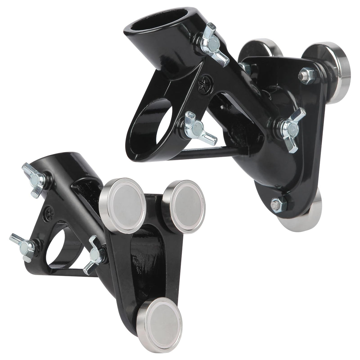 Everlling magnetic RV flag pole holder with three magnets secures flags on metal surfaces.