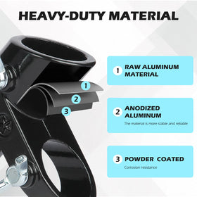 Everlling durable powder-coated finish withstands sun and rain on the road.