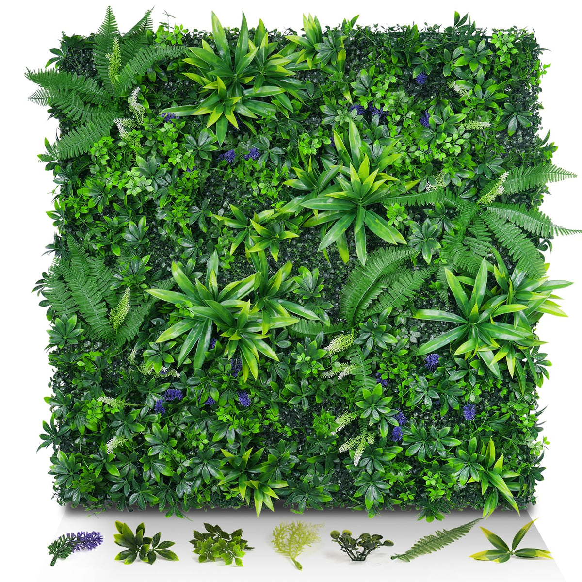 EverNature artificial grass wall closeup reveals realistic 3D texture for vibrant indoor greenery.