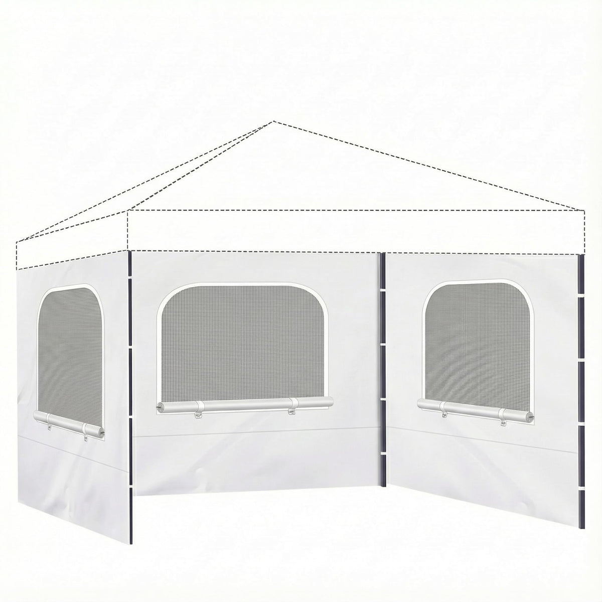 EverPine 10x10 canopy sidewall with mesh window for easy ventilation