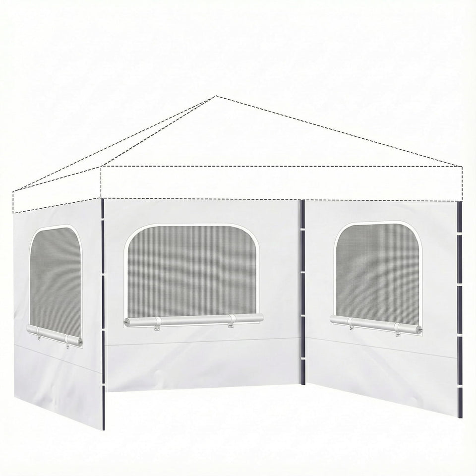 EverPine 10x10 canopy sidewall with mesh window for easy ventilation