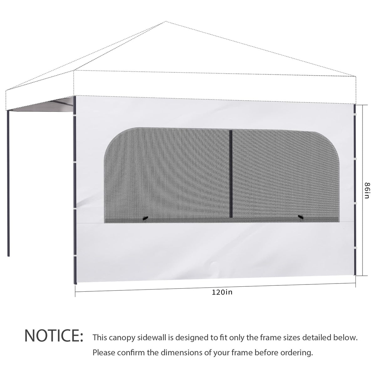 EverPine sidewall mesh window panels provide shade while allowing airflow